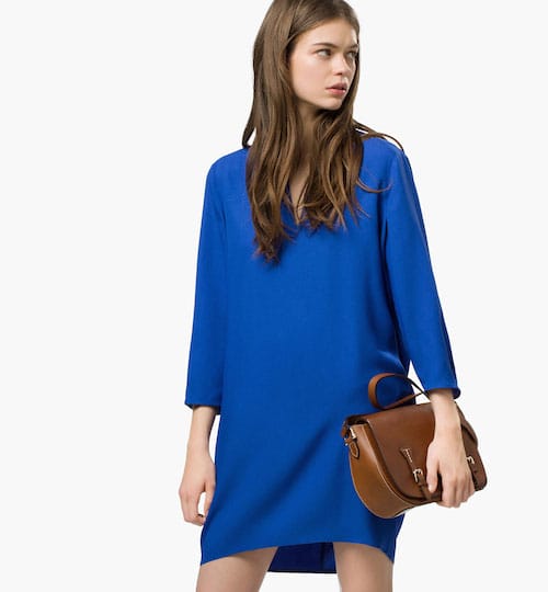vestido massimo dutti azul