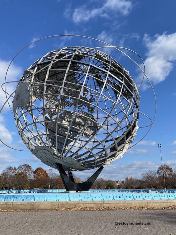 The Unisphere is a spherical stainless steel representation of the Earth in Flushing Meadows–Corona Park in the New York City borough of Queens.